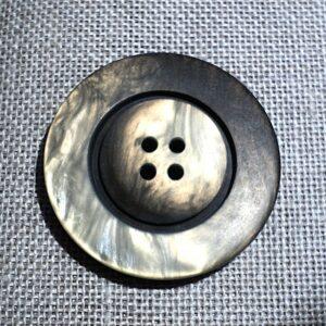 Bouton manteau 38mm ocre/vert chasse avec 4-trous