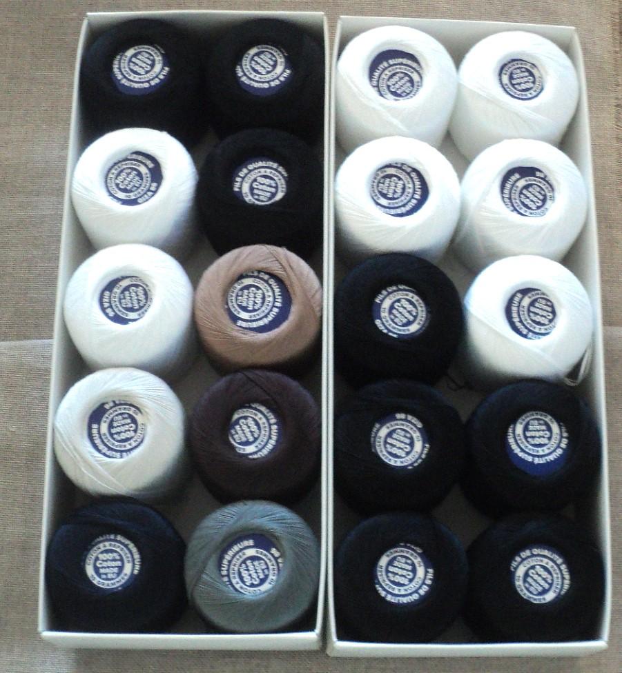 Coton à repriser 10 pièces gamme de couleurs en bobines de 10 grammes