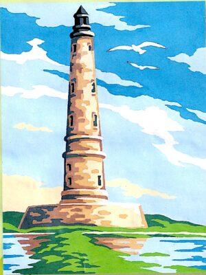 Kit Canevas Le grand phare 20x25cm demi point croix