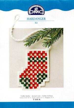 Chaussette de Noël Kit à broder Hardanger 15x15cm toile Lugana DMC